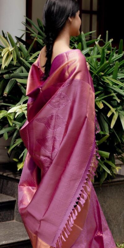 KPR 301 Pink in Soft Lichi Silk Jacquard Work Designer Work Saree . Exclusive Offer ₹1349. Delivery 4-6 Working Days. Shop now. | Creative Sarees, Bollywood Sarees, Designer Sarees, Embroidered Sarees, Ethnic Saree, Modern Digital sarees, Party Wear Sarees, Sarees