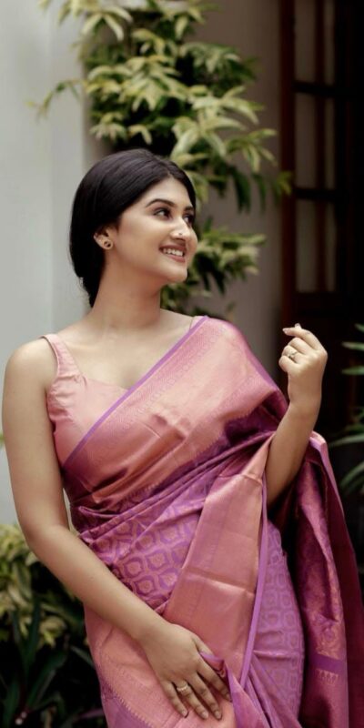 KPR 301 Pink in Soft Lichi Silk Jacquard Work Designer Work Saree . Exclusive Offer ₹1349. Delivery 4-6 Working Days. Shop now. | Creative Sarees, Bollywood Sarees, Designer Sarees, Embroidered Sarees, Ethnic Saree, Modern Digital sarees, Party Wear Sarees, Sarees