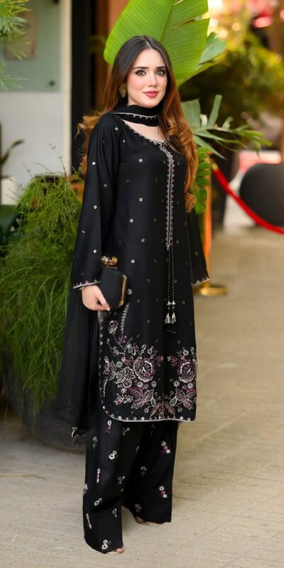 SSR 543 Black Satin Glass Salwar Suit with Embroidery Work & Thread Embroidery. Best Price ₹2149. Delivery 4-6 Working Days. Shop now. | Casual Suits, Jump Suits, Creative suits, Designer Suits, Palazzo Suits, Party Wear Suits, Patiala Suits, Salwar suit, Straight Suits