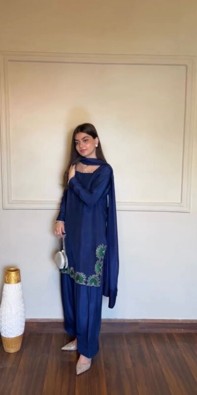 KD 1620 Blue American Silk Salwar Suit Perfect for Wedding, Party, Onam, Family Gatherings, Baisakhi – . Affordable Price ₹1849. Delivery 4-6 Working Days | Casual Suits, Jump Suits, Creative suits, Designer Suits, Palazzo Suits, Party Wear Suits, Patiala Suits, Salwar suit, Straight Suits