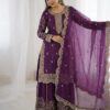 ZSR 3167 Purple Fendy Silk Salwar Suitwith Embroidery Work & Lace Work. Now at just ₹2149. Delivery 4-6 Working Days. Shop now. | Casual Suits, Jump Suits, Creative suits, Designer Suits, Palazzo Suits, Party Wear Suits, Patiala Suits, Salwar suit, Straight Suits