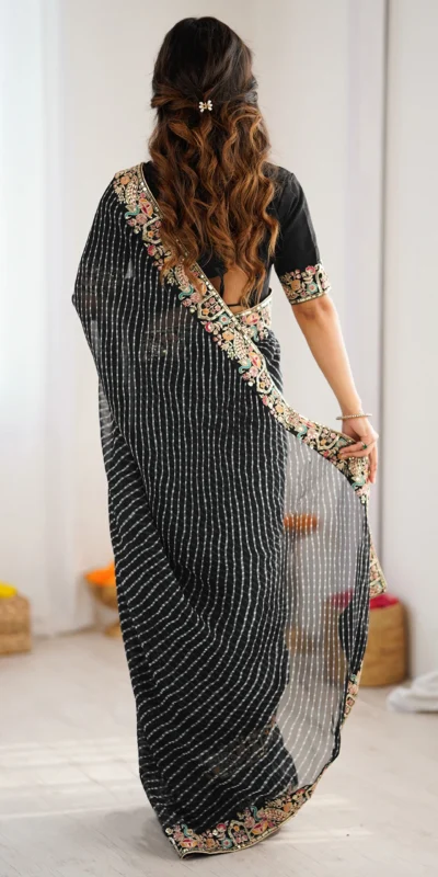 SP 79 Black Faux Georgette Saree Perfect for Wedding, Party, Lohri, Engagement, Baby Shower – . Now at just ₹1999. Delivery 4-6 Working Days. Shop now | Creative Sarees, Bollywood Sarees, Designer Sarees, Embroidered Sarees, Ethnic Saree, Modern Digital sarees, Party Wear Sarees, Sarees