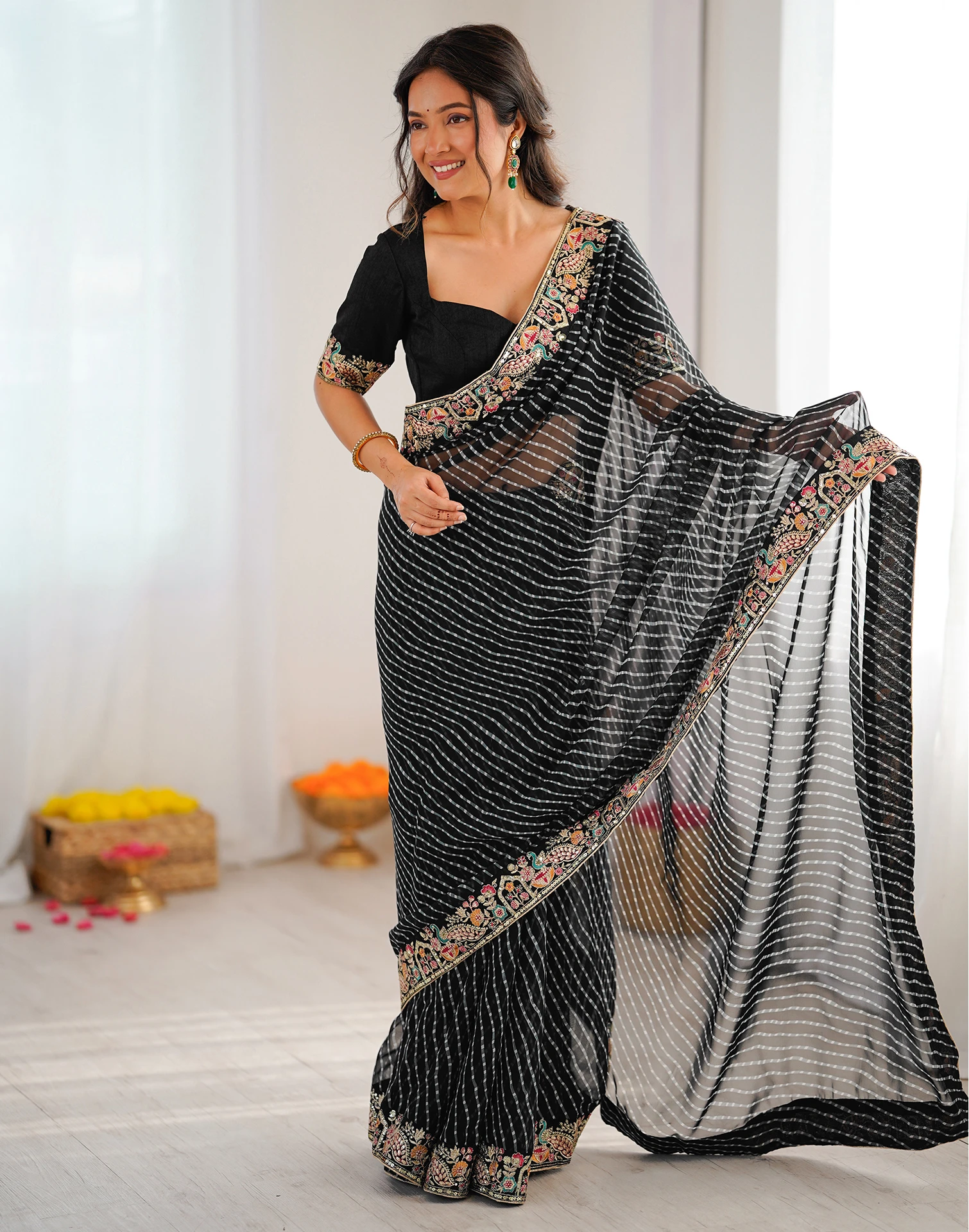 SP 79 Black Faux Georgette Saree Perfect for Wedding, Party, Lohri, Engagement, Baby Shower – . Now at just ₹1999. Delivery 4-6 Working Days. Shop now | Creative Sarees, Bollywood Sarees, Designer Sarees, Embroidered Sarees, Ethnic Saree, Modern Digital sarees, Party Wear Sarees, Sarees