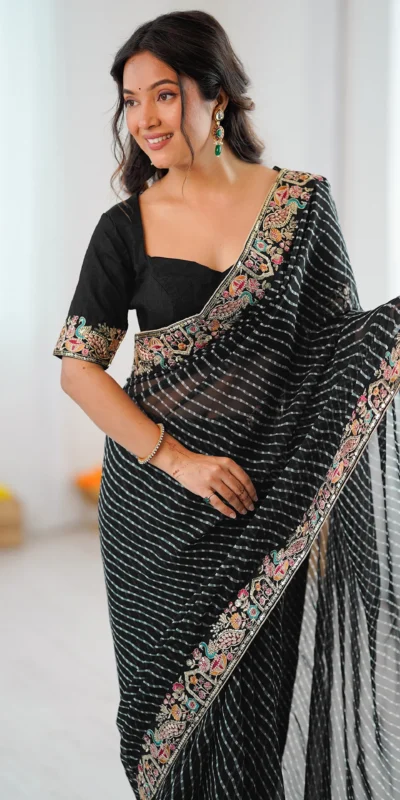 SP 79 Black Faux Georgette Saree Perfect for Wedding, Party, Lohri, Engagement, Baby Shower – . Now at just ₹1999. Delivery 4-6 Working Days. Shop now | Creative Sarees, Bollywood Sarees, Designer Sarees, Embroidered Sarees, Ethnic Saree, Modern Digital sarees, Party Wear Sarees, Sarees