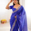 SP 79 Blue Faux Georgette Saree Perfect for Wedding, Party, Lohri, Engagement, Baby Shower – . Now at just ₹1999. Delivery 4-6 Working Days. Shop now | Creative Sarees, Bollywood Sarees, Designer Sarees, Embroidered Sarees, Ethnic Saree, Modern Digital sarees, Party Wear Sarees, Sarees