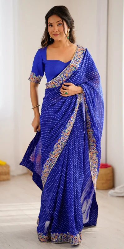 SP 79 Blue Faux Georgette Saree Perfect for Wedding, Party, Lohri, Engagement, Baby Shower – . Now at just ₹1999. Delivery 4-6 Working Days. Shop now | Creative Sarees, Bollywood Sarees, Designer Sarees, Embroidered Sarees, Ethnic Saree, Modern Digital sarees, Party Wear Sarees, Sarees