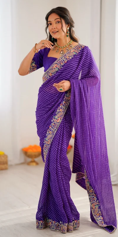 SP 79 Purple Faux Georgette Saree Perfect for Wedding, Party, Lohri, Engagement, Baby Shower – . Now at just ₹1999. Delivery 4-6 Working Days. Shop now | Creative Sarees, Bollywood Sarees, Designer Sarees, Embroidered Sarees, Ethnic Saree, Modern Digital sarees, Party Wear Sarees, Sarees