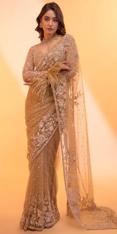 DF 3472 Gold Butterfly Net Saree Sequence with Work & Zari Work. Introductory Price ₹1799. Delivery 4-6 Working Days. Shop now. | Creative Sarees, Bollywood Sarees, Designer Sarees, Embroidered Sarees, Ethnic Saree, Modern Digital sarees, Party Wear Sarees, Sarees