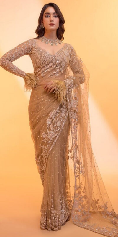 DF 3472 Gold Butterfly Net Saree Sequence with Work & Zari Work. Introductory Price ₹1799. Delivery 4-6 Working Days. Shop now. | Creative Sarees, Bollywood Sarees, Designer Sarees, Embroidered Sarees, Ethnic Saree, Modern Digital sarees, Party Wear Sarees, Sarees