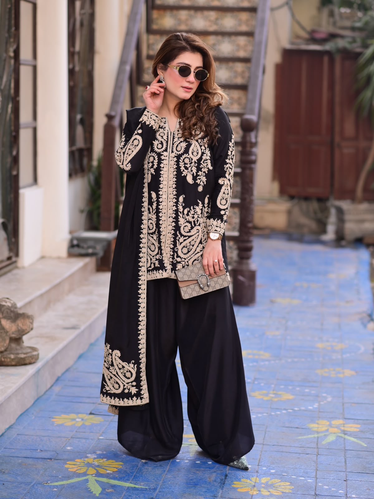 KD 1631 Black Black Faux Georgette Salwar Suit with Embroidery Work. Get it for ₹2099. Delivery 4-6 Working Days. Shop now. | Casual Suits, Jump Suits, Creative suits, Designer Suits, Palazzo Suits, Party Wear Suits, Patiala Suits, Salwar suit, Straight Suits