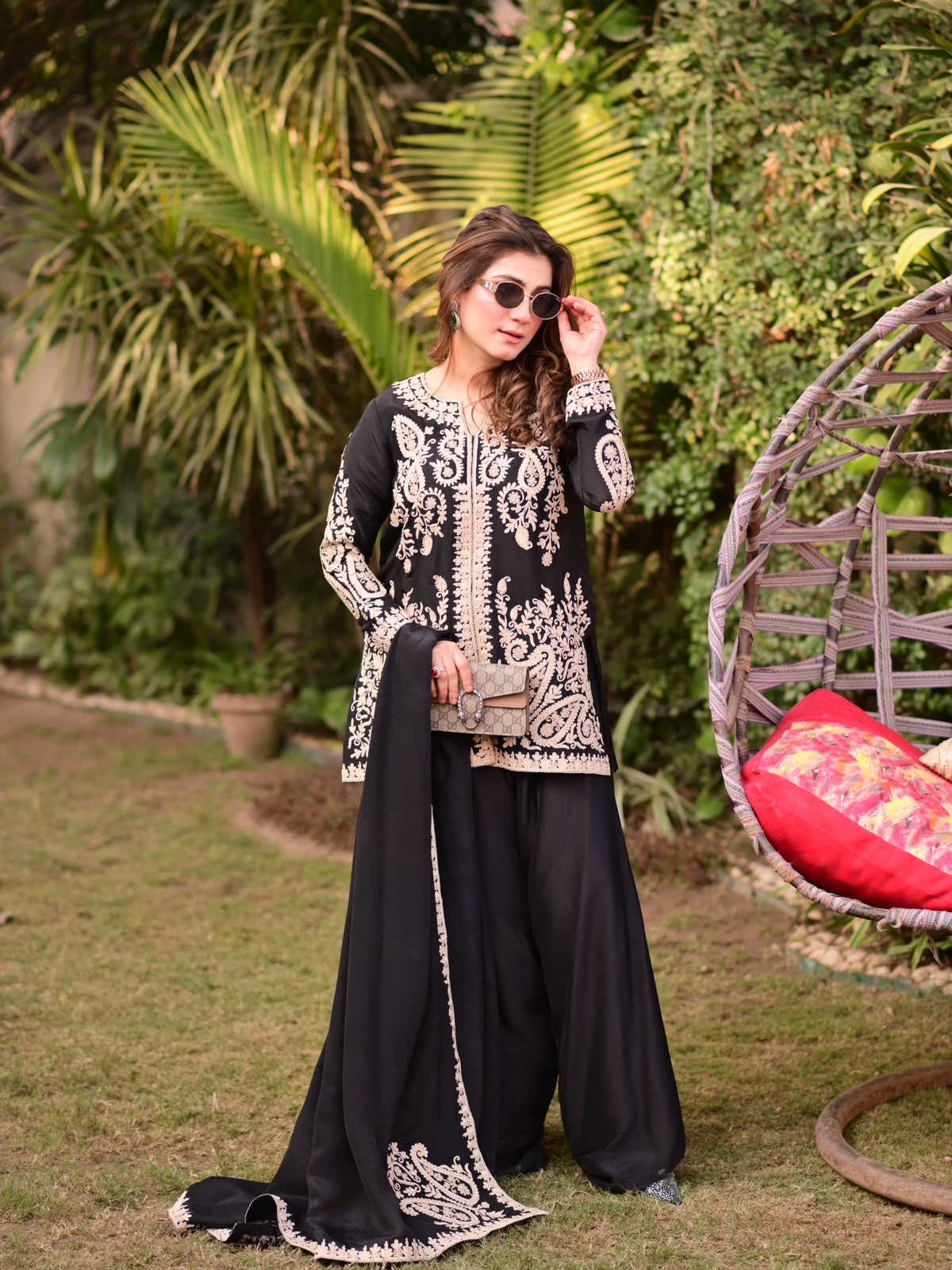 KD 1631 Black Black Faux Georgette Salwar Suit with Embroidery Work. Get it for ₹2099. Delivery 4-6 Working Days. Shop now. | Casual Suits, Jump Suits, Creative suits, Designer Suits, Palazzo Suits, Party Wear Suits, Patiala Suits, Salwar suit, Straight Suits