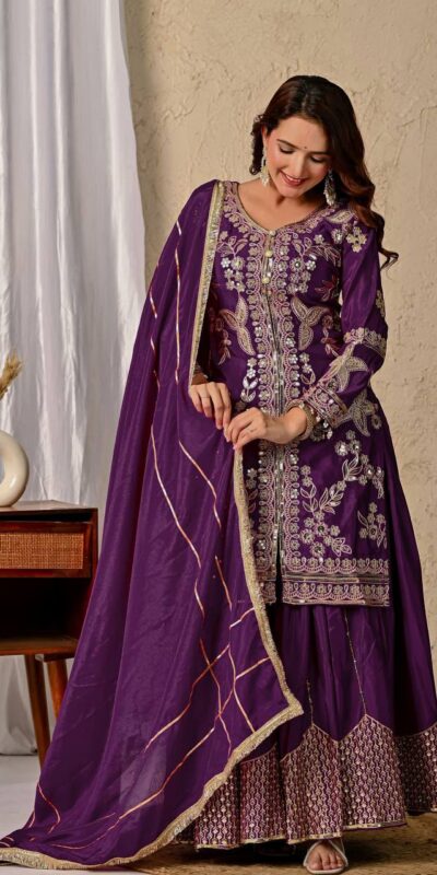 MD 3055 Wine Color Chinon Silk Salwar Suit with Embroidery Work. Online Get it for ₹2149. Delivery 4-6 Working Days. Shop now. | Casual Suits, Jump Suits, Creative suits, Designer Suits, Palazzo Suits, Party Wear Suits, Patiala Suits, Salwar suit, Straight Suits