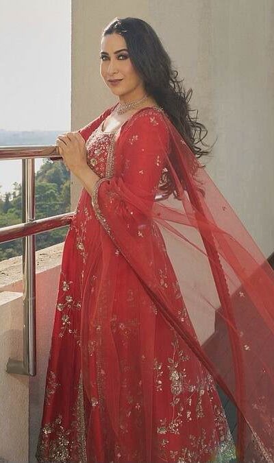SSR 545 Red in Red Georgette Embroidery Work & Sequins Work Gown . Festive Deal ₹2149. Delivery 4-6 Working Days. Shop now. | Bollywood Gowns, Creative Gowns, Designer Gowns, Embroidered Gowns, Gowns, Party Wear Gowns