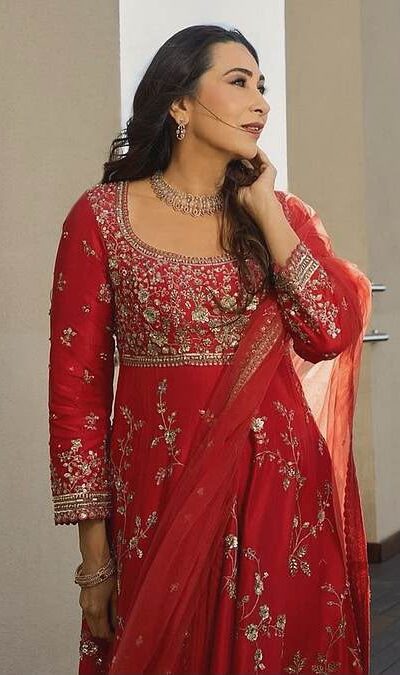 SSR 545 Red in Red Georgette Embroidery Work & Sequins Work Gown . Festive Deal ₹2149. Delivery 4-6 Working Days. Shop now. | Bollywood Gowns, Creative Gowns, Designer Gowns, Embroidered Gowns, Gowns, Party Wear Gowns