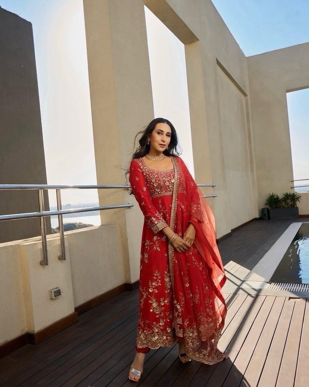 SSR 545 Red in Red Georgette Embroidery Work & Sequins Work Gown . Festive Deal ₹2149. Delivery 4-6 Working Days. Shop now. | Bollywood Gowns, Creative Gowns, Designer Gowns, Embroidered Gowns, Gowns, Party Wear Gowns