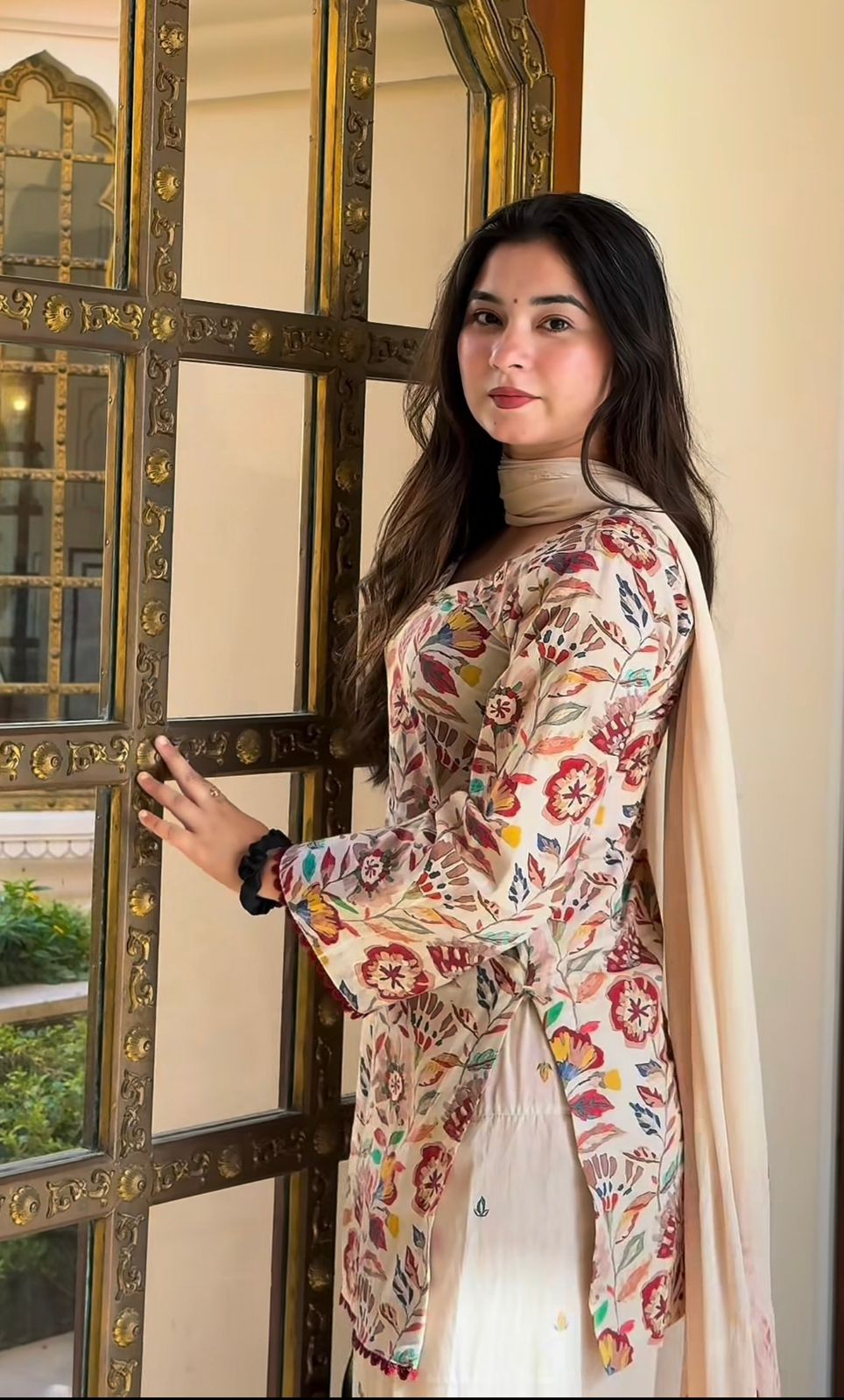 MF 532 Cream Color Cream Cambric Cotton Salwar Suit with Digital Print. Get it for ₹1999. Delivery 4-6 Working Days. Shop now. | Casual Suits, Jump Suits, Creative suits, Designer Suits, Palazzo Suits, Party Wear Suits, Patiala Suits, Salwar suit, Straight Suits