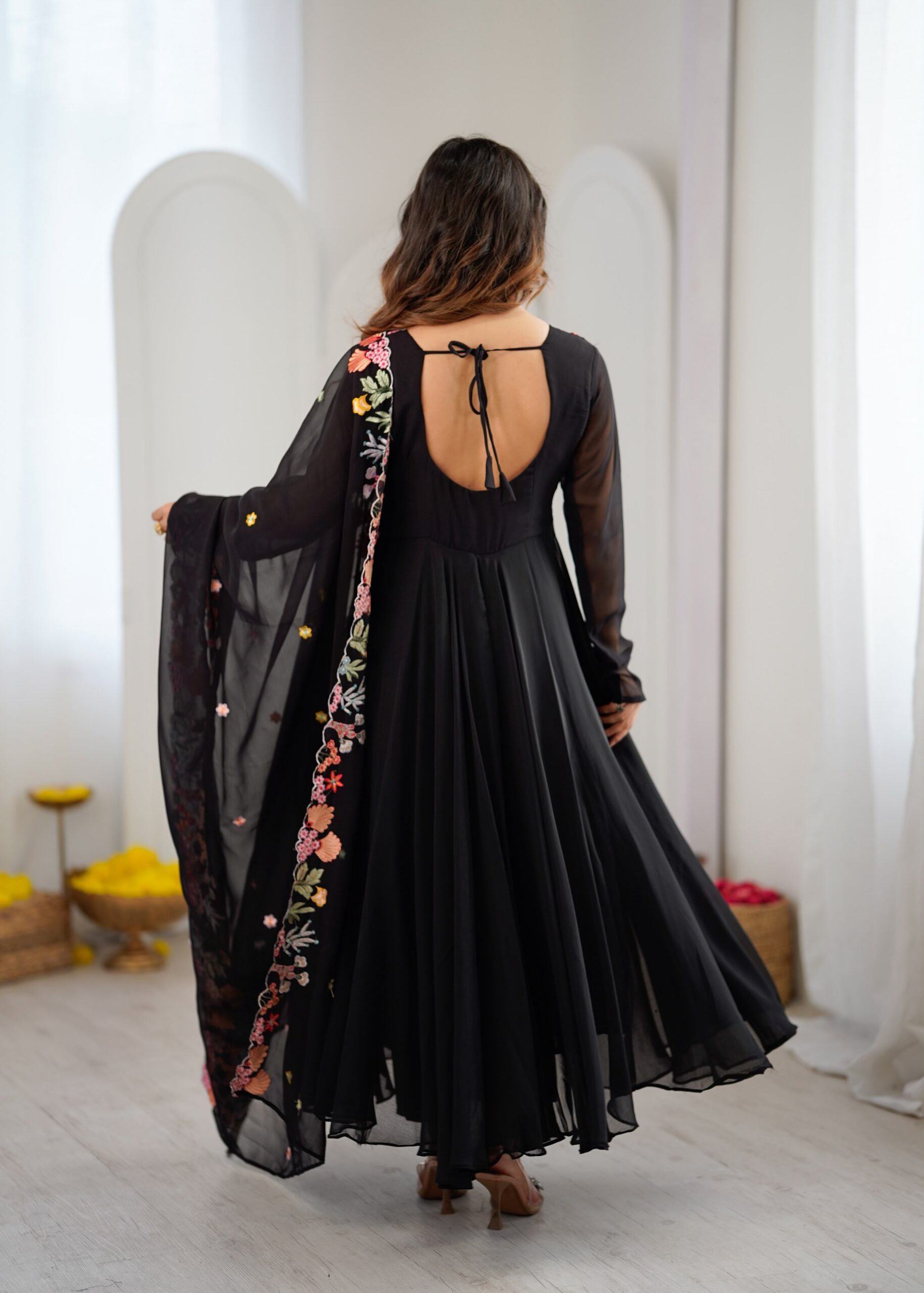 NSR 901 Black Faux Georgette Salwar Suit with Lace Work & Embroidery Work. Introductory Price ₹2099. Delivery 4-6 Working Days. Shop now. | Casual Suits, Jump Suits, Creative suits, Designer Suits, Palazzo Suits, Party Wear Suits, Patiala Suits, Salwar suit, Straight Suits