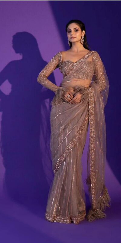 FB L245 Golden Net Saree Perfect for Wedding, Party, Sangeet, Raksha Bandhan, Reception – . Best Price ₹2499. Delivery 4-6 Working Days. Shop now. | Creative Sarees, Bollywood Sarees, Designer Sarees, Embroidered Sarees, Ethnic Saree, Modern Digital sarees, Party Wear Sarees, Sarees