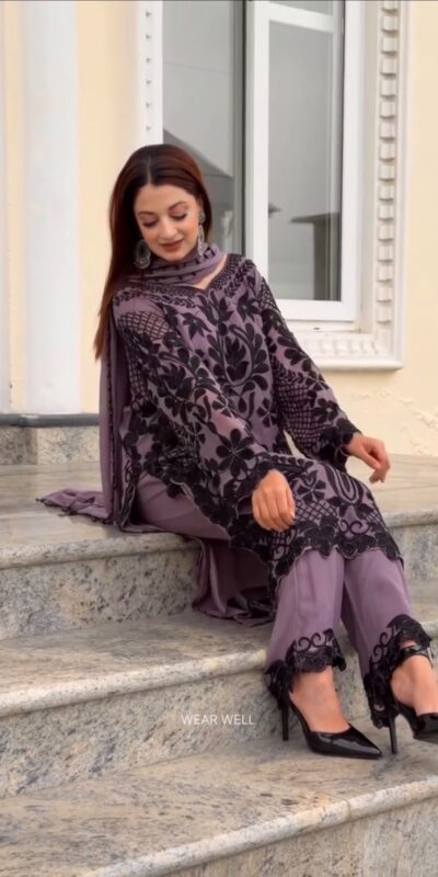 SRK 5364 Lavender Faux Georgette Salwar Suit erfect for Wedding, Party, Mehendi, Pongal, Reception – . Available at ₹2449 only. Delivery 4-6 Working Days | Casual Suits, Jump Suits, Creative suits, Designer Suits, Palazzo Suits, Party Wear Suits, Patiala Suits, Salwar suit, Straight Suits