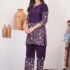 DIVA 137 Purple Pure Cotton Kantha work Elegant Kurti with Designer Work. Price 1749 - Delivery 4-6 Working Days. Shop now. | Bollywood Kurti, Creative Kurtis, Designer Kurti, Kurti, Party Wear Kurti, Selfie Kurti