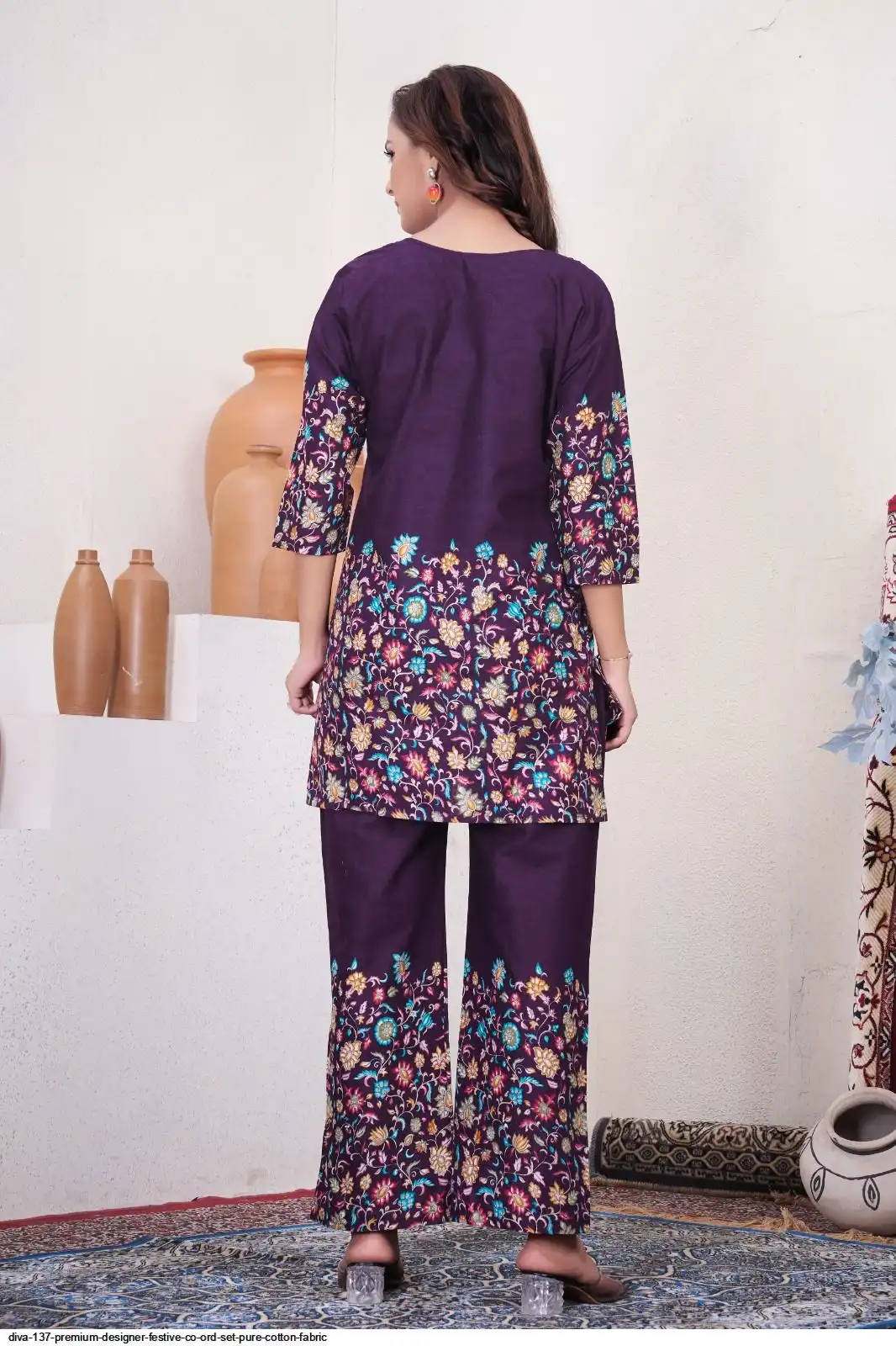 DIVA 137 Purple Pure Cotton Kantha work Elegant Kurti with Designer Work. Price 1749 - Delivery 4-6 Working Days. Shop now. | Bollywood Kurti, Creative Kurtis, Designer Kurti, Kurti, Party Wear Kurti, Selfie Kurti