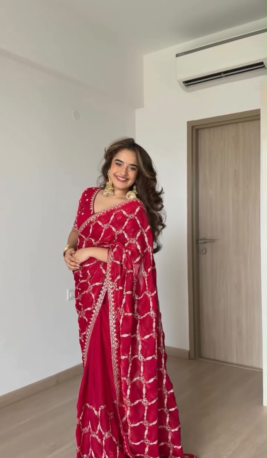 KD 634 Red Color Fendy Silk Saree With Sequins Work. Wedding, Party, Festive, Events Get it for ₹2399. Delivery 4-6 Working Days. Online Best Shop now. | Creative Sarees, Bollywood Sarees, Designer Sarees, Embroidered Sarees, Ethnic Saree, Modern Digital sarees, Party Wear Sarees, Sarees