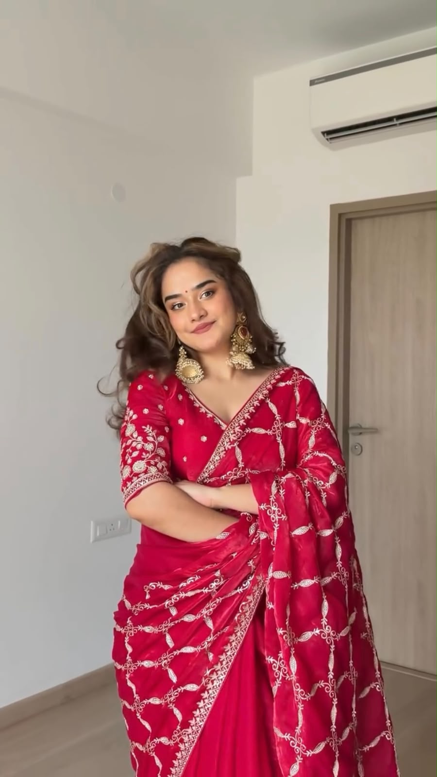 KD 634 Red Color Fendy Silk Saree With Sequins Work. Wedding, Party, Festive, Events Get it for ₹2399. Delivery 4-6 Working Days. Online Best Shop now. | Creative Sarees, Bollywood Sarees, Designer Sarees, Embroidered Sarees, Ethnic Saree, Modern Digital sarees, Party Wear Sarees, Sarees