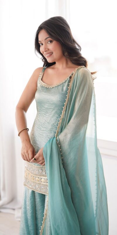 ZSR 3177 Sea Green in Doremon Crush Embroidery Work & Mirror Work Salwar Suit . Best Price ₹2099. Delivery 4-6 Working Days. Shop now. | Casual Suits, Jump Suits, Creative suits, Designer Suits, Palazzo Suits, Party Wear Suits, Patiala Suits, Salwar suit, Straight Suits