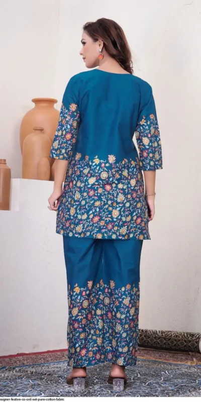 DIVA 137 Teal Pure Cotton Kantha work Elegant Kurti with Designer Work. Price 1749 - Delivery 4-6 Working Days. Shop now. | Bollywood Kurti, Creative Kurtis, Designer Kurti, Kurti, Party Wear Kurti, Selfie Kurti