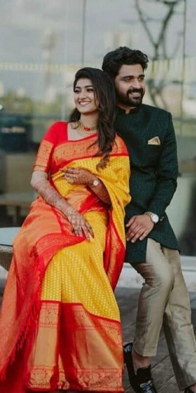 KP 2092 Yellow Color Yellow Soft Lichi Silk Saree with Jacquard Work. Best Price ₹1449. Delivery 4-6 Working Days. Shop now. | Creative Sarees, Bollywood Sarees, Designer Sarees, Embroidered Sarees, Ethnic Saree, Modern Digital sarees, Party Wear Sarees, Sarees