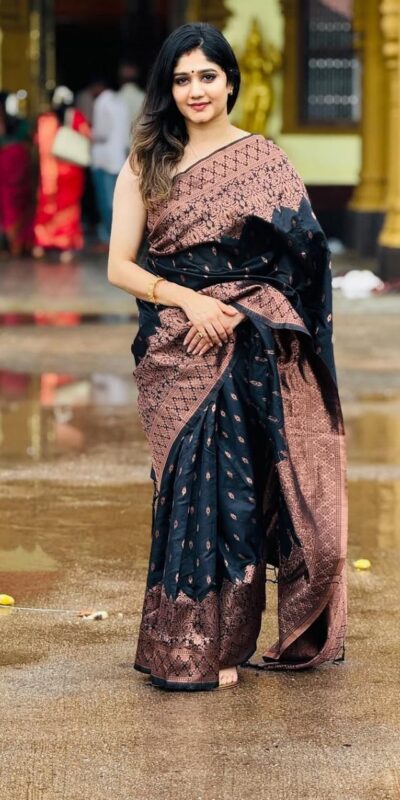 KP 6048 Black Color Yellow Soft Lichi Silk Saree with Jacquard Work. Best Price ₹1299. Delivery 4-6 Working Days. Shop now. | Creative Sarees, Bollywood Sarees, Designer Sarees, Embroidered Sarees, Ethnic Saree, Modern Digital sarees, Party Wear Sarees, Sarees