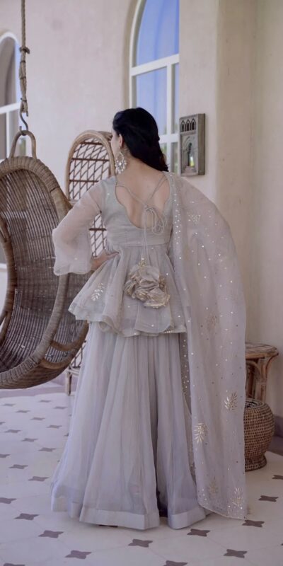 RTC 6046 Grey Grey Tabby Silk Salwar Suit. Perfect for Wedding, Party, Mehendi, Eid, Raksha Bandhan – Exclusive Offer ₹2399. Delivery 4-6 Working Days. | Casual Suits, Jump Suits, Creative suits, Designer Suits, Palazzo Suits, Party Wear Suits, Patiala Suits, Salwar suit, Straight Suits