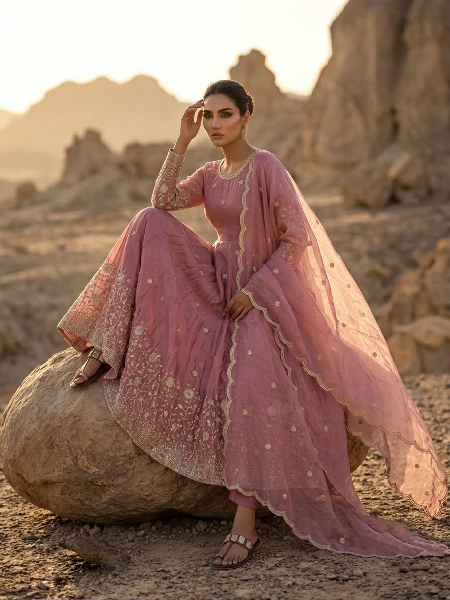 JF 052 Peach Fendy Silk Gown with Sequins Work & Thread Embroidery. Now at just ₹2399. Delivery 4-6 Working Days. Shop now. | Bollywood Gowns, Creative Gowns, Designer Gowns, Embroidered Gowns, Gowns, Party Wear Gowns
