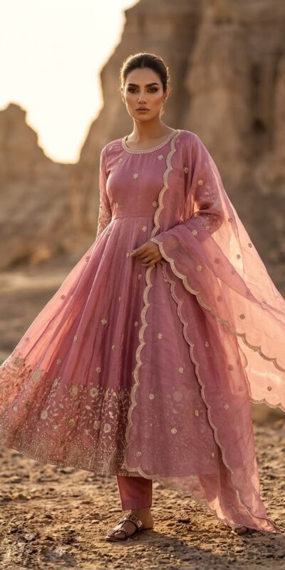JF 052 Peach Fendy Silk Gown with Sequins Work & Thread Embroidery. Now at just ₹2399. Delivery 4-6 Working Days. Shop now. | Bollywood Gowns, Creative Gowns, Designer Gowns, Embroidered Gowns, Gowns, Party Wear Gowns