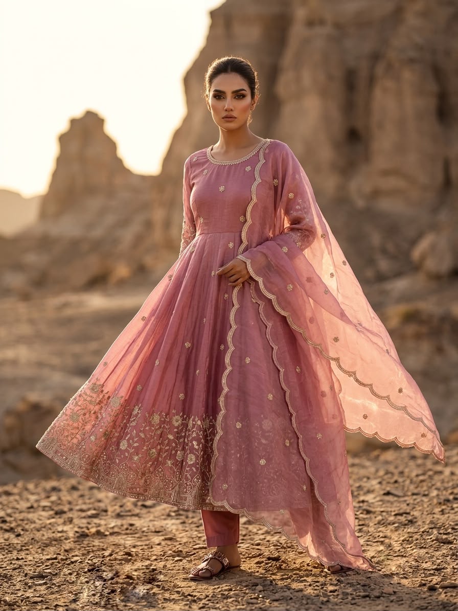 JF 052 Peach Fendy Silk Gown with Sequins Work & Thread Embroidery. Now at just ₹2399. Delivery 4-6 Working Days. Shop now. | Bollywood Gowns, Creative Gowns, Designer Gowns, Embroidered Gowns, Gowns, Party Wear Gowns