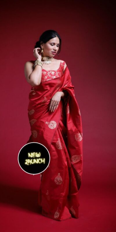 KP 2072 Red Color Yellow Soft Lichi Silk Saree with Jacquard Work. Best Price ₹1299. Delivery 4-6 Working Days. Shop now. | Creative Sarees, Bollywood Sarees, Designer Sarees, Embroidered Sarees, Ethnic Saree, Modern Digital sarees, Party Wear Sarees, Sarees