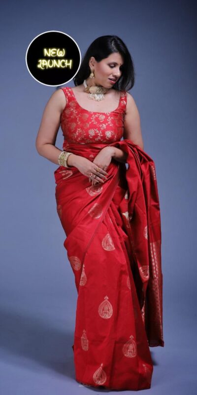 KP 2072 Red Color Yellow Soft Lichi Silk Saree with Jacquard Work. Best Price ₹1299. Delivery 4-6 Working Days. Shop now. | Creative Sarees, Bollywood Sarees, Designer Sarees, Embroidered Sarees, Ethnic Saree, Modern Digital sarees, Party Wear Sarees, Sarees