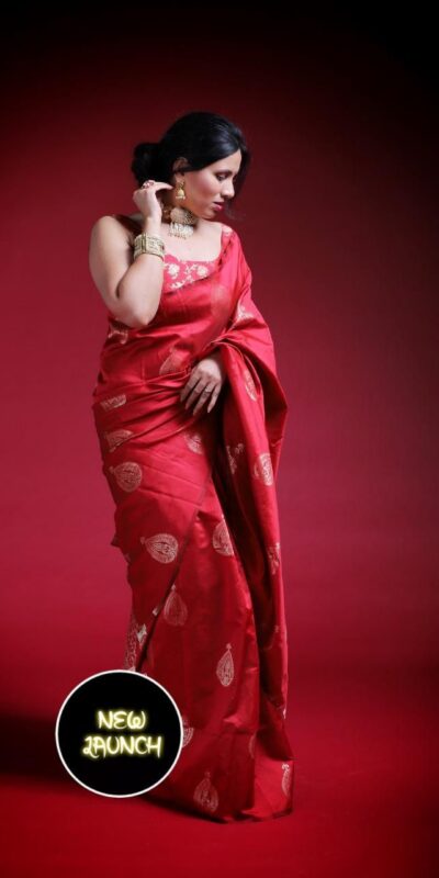 KP 2072 Red Color Yellow Soft Lichi Silk Saree with Jacquard Work. Best Price ₹1299. Delivery 4-6 Working Days. Shop now. | Creative Sarees, Bollywood Sarees, Designer Sarees, Embroidered Sarees, Ethnic Saree, Modern Digital sarees, Party Wear Sarees, Sarees