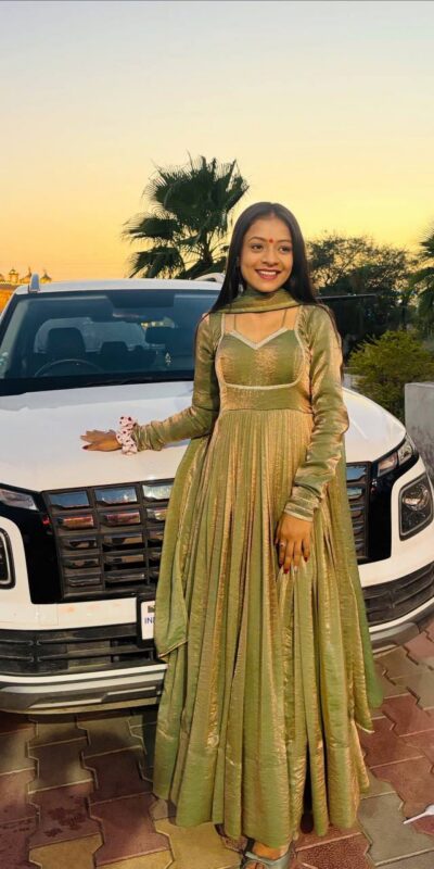 ZD 10019 Mehandi Less Work Gown in Mehandi Fendy Silk. Introductory Price ₹1899. Delivery 4-6 Working Days. Online Shop now. | Bollywood Gowns, Creative Gowns, Designer Gowns, Embroidered Gowns, Gowns, Party Wear Gowns