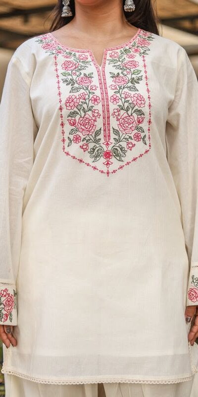 NSR 898 Off White Khadi Cotto Salwar Suit with Embroidery Work & Lace Work. Available at ₹1749 only. Delivery 4-6 Working Days. Shop now. | Casual Suits, Jump Suits, Creative suits, Designer Suits, Palazzo Suits, Party Wear Suits, Patiala Suits, Salwar suit, Straight Suits