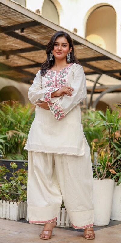 NSR 898 Off White Khadi Cotto Salwar Suit with Embroidery Work & Lace Work. Available at ₹1749 only. Delivery 4-6 Working Days. Shop now. | Casual Suits, Jump Suits, Creative suits, Designer Suits, Palazzo Suits, Party Wear Suits, Patiala Suits, Salwar suit, Straight Suits