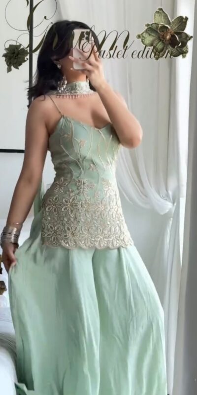 PST 1200 Pista Faux Georgette Salwar Suit erfect for Wedding, Party, Mehendi, Pongal, Reception – . Available at ₹1899 only. Delivery 4-6 Working Days | Casual Suits, Jump Suits, Creative suits, Designer Suits, Palazzo Suits, Party Wear Suits, Patiala Suits, Salwar suit, Straight Suits