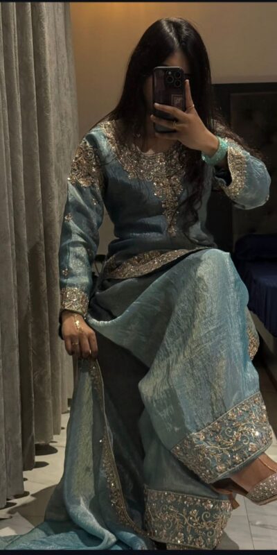 WW 1258 Sky Blue in Pure Zimmy Chu Silk Embroidery Work & Sequins Work Salwar Suit . Affordable Price ₹2099. Delivery 4-6 Working Days. Shop now. | Casual Suits, Jump Suits, Creative suits, Designer Suits, Palazzo Suits, Party Wear Suits, Patiala Suits, Salwar suit, Straight Suits