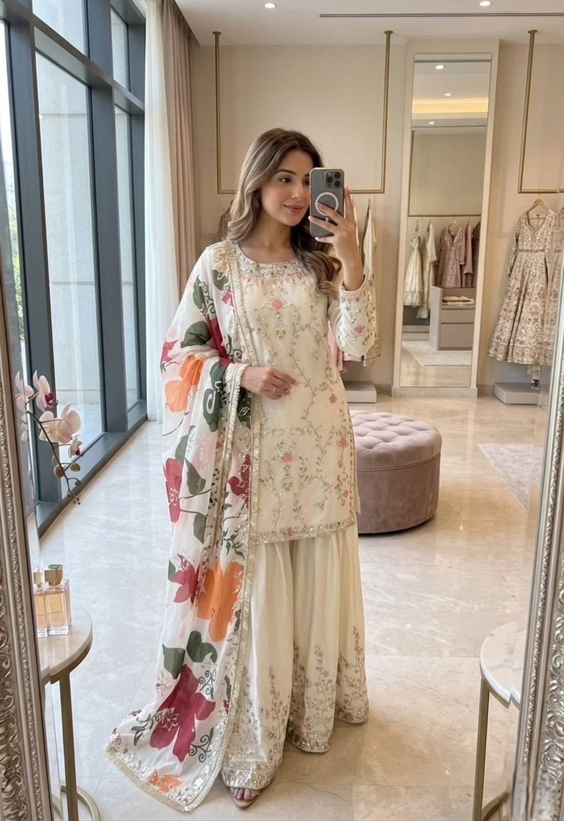 Embroidery Work & Sequins Work Salwar Suit WW 1215 Off White in Off White Cinon Silk. Now at just ₹2149. Delivery 4-6 Working Days. Shop now. | Casual Suits, Jump Suits, Creative suits, Designer Suits, Palazzo Suits, Party Wear Suits, Patiala Suits, Salwar suit, Straight Suits