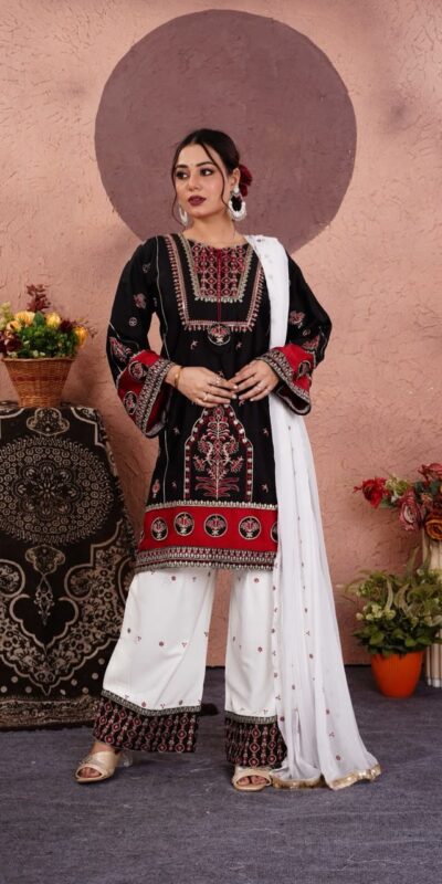 SKF 1731 Black Color Natural Crep Salwar Suit with Embroidery Work. Wedding, Party, Festive, Best Price ₹2149. Delivery 4-6 Working Days. Shop now. | Casual Suits, Jump Suits, Creative suits, Designer Suits, Palazzo Suits, Party Wear Suits, Patiala Suits, Salwar suit, Straight Suits