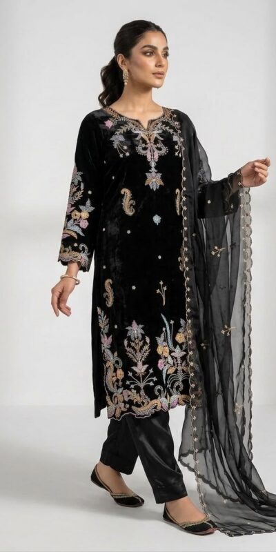 LG 2124 Black Color Roman Silk Salwar Suit with Embroidery Work. Available at ₹2149 only. Delivery 4-6 Working Days. Shop now. | Casual Suits, Jump Suits, Creative suits, Designer Suits, Palazzo Suits, Party Wear Suits, Patiala Suits, Salwar suit, Straight Suits