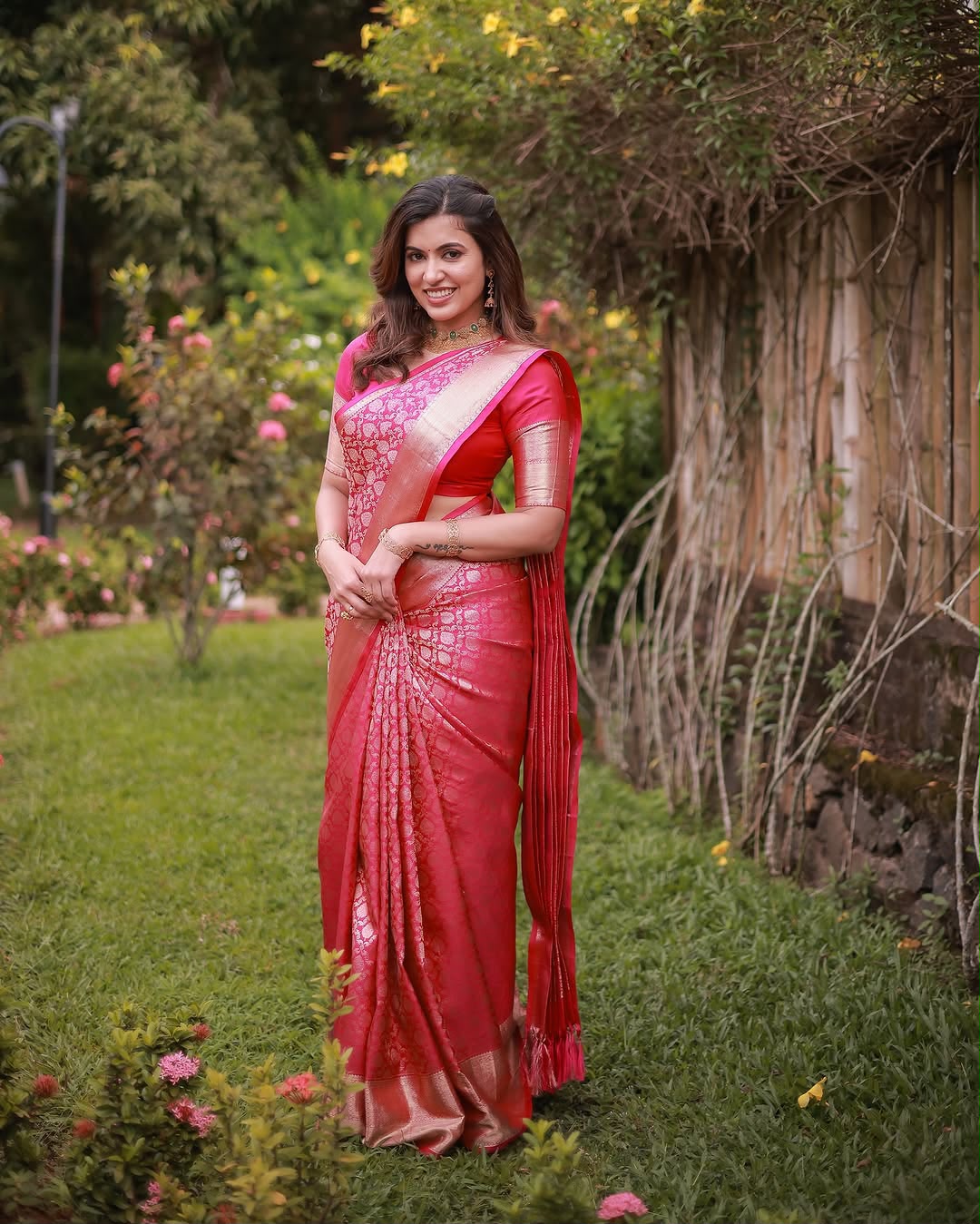 KPR 234 Gajri Soft Lichi Silk Saree with Lace Work & Lace Border. Introductory Price ₹1349. Delivery 4-6 Working Days. Shop now. | Creative Sarees, Bollywood Sarees, Designer Sarees, Embroidered Sarees, Ethnic Saree, Modern Digital sarees, Party Wear Sarees, Sarees