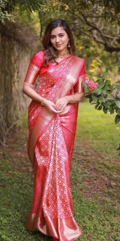 KPR 234 Gajri Soft Lichi Silk Saree with Lace Work & Lace Border. Introductory Price ₹1349. Delivery 4-6 Working Days. Shop now. | Creative Sarees, Bollywood Sarees, Designer Sarees, Embroidered Sarees, Ethnic Saree, Modern Digital sarees, Party Wear Sarees, Sarees