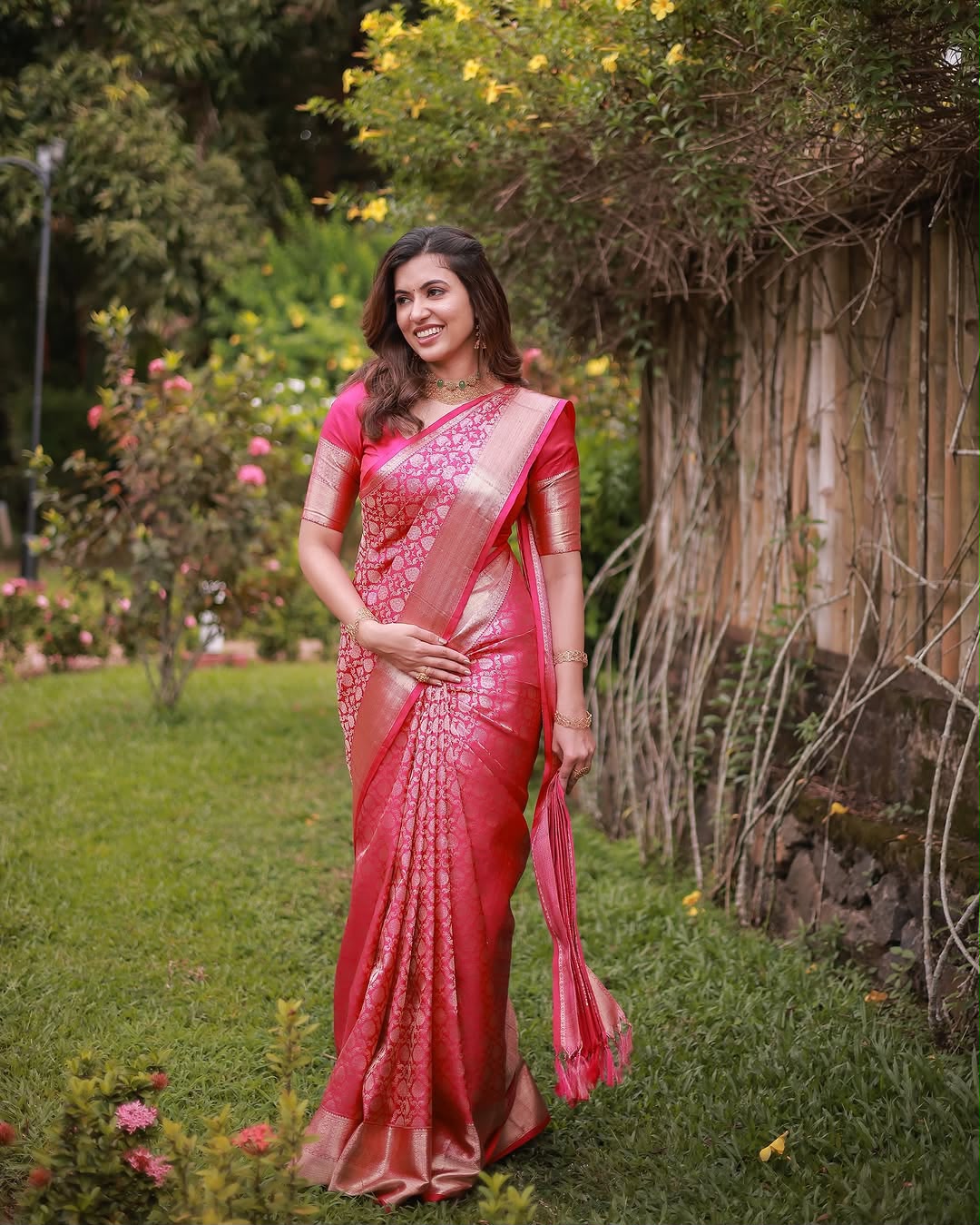 KPR 234 Gajri Soft Lichi Silk Saree with Lace Work & Lace Border. Introductory Price ₹1349. Delivery 4-6 Working Days. Shop now. | Creative Sarees, Bollywood Sarees, Designer Sarees, Embroidered Sarees, Ethnic Saree, Modern Digital sarees, Party Wear Sarees, Sarees