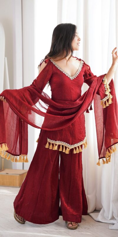 SRK 5357 Maroon Doremon Crush Salwar Suit Perfect for Wedding, Party, Traditional Day, Baisakhi, Karwa Chauth – . Exclusive Offer ₹2099. Delive | Casual Suits, Jump Suits, Creative suits, Designer Suits, Palazzo Suits, Party Wear Suits, Patiala Suits, Salwar suit, Straight Suits